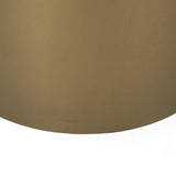 Eclipse Antique Brass Metal Drum Base w/ Dark Brown Wood Top End/Side Table from Mercana - Luna Furniture