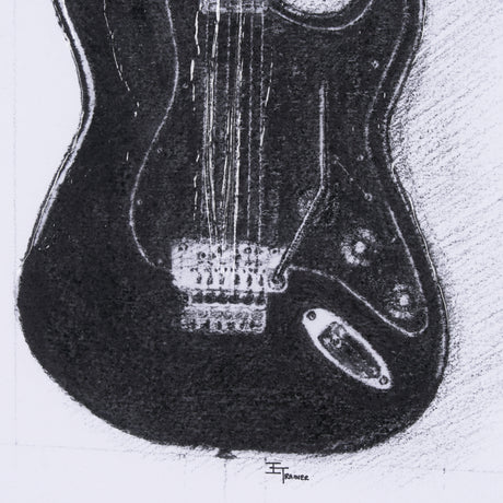 Guitar I by Mercana Studio a Hand Embellished Textured Framed Art Print Matted under Glass from Mercana - Luna Furniture