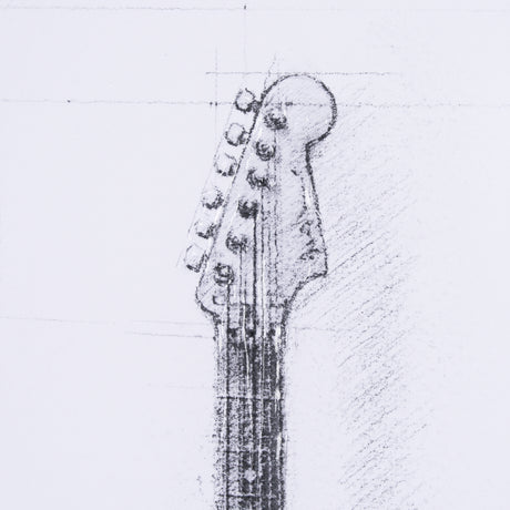 Guitar I by Mercana Studio a Hand Embellished Textured Framed Art Print Matted under Glass from Mercana - Luna Furniture