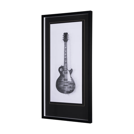 Guitar III by Mercana Studio a Hand Embellished Textured Framed Art Print Matted under Glass from Mercana - Luna Furniture