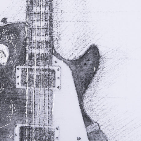 Guitar III by Mercana Studio a Hand Embellished Textured Framed Art Print Matted under Glass from Mercana - Luna Furniture