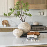 Ritu Small Beige Paper Mache Pot Vase from Mercana - Luna Furniture
