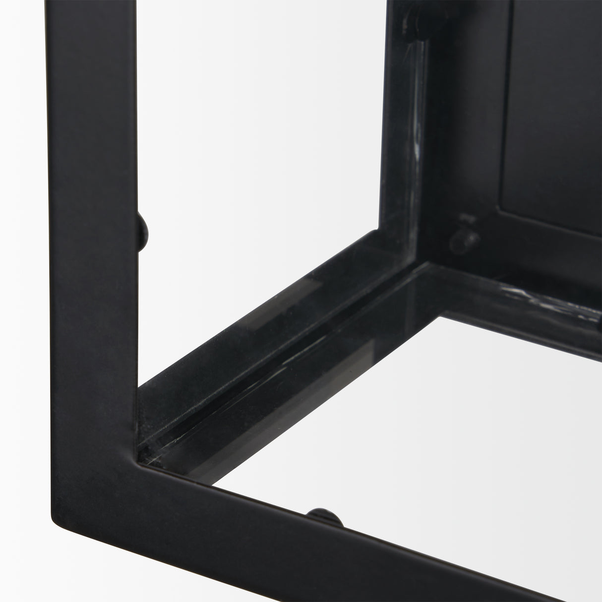 Cairn Matte Black Metal w/ Glass 1-Light Wall Sconce from Mercana - Luna Furniture