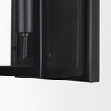 Cairn Matte Black Metal w/ Glass 1-Light Wall Sconce from Mercana - Luna Furniture