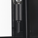 Cairn Matte Black Metal w/ Glass 1-Light Wall Sconce from Mercana - Luna Furniture