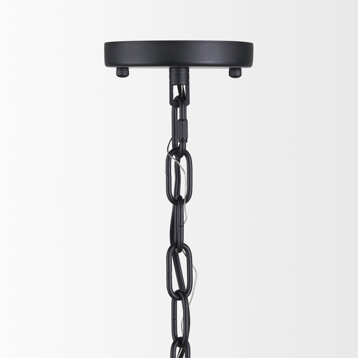 Edie Matte Black Metal w/ Frosted Glass Globe 1-Light Pendant from Mercana - Luna Furniture
