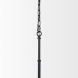 Edie Matte Black Metal w/ Frosted Glass Globe 1-Light Pendant from Mercana - Luna Furniture