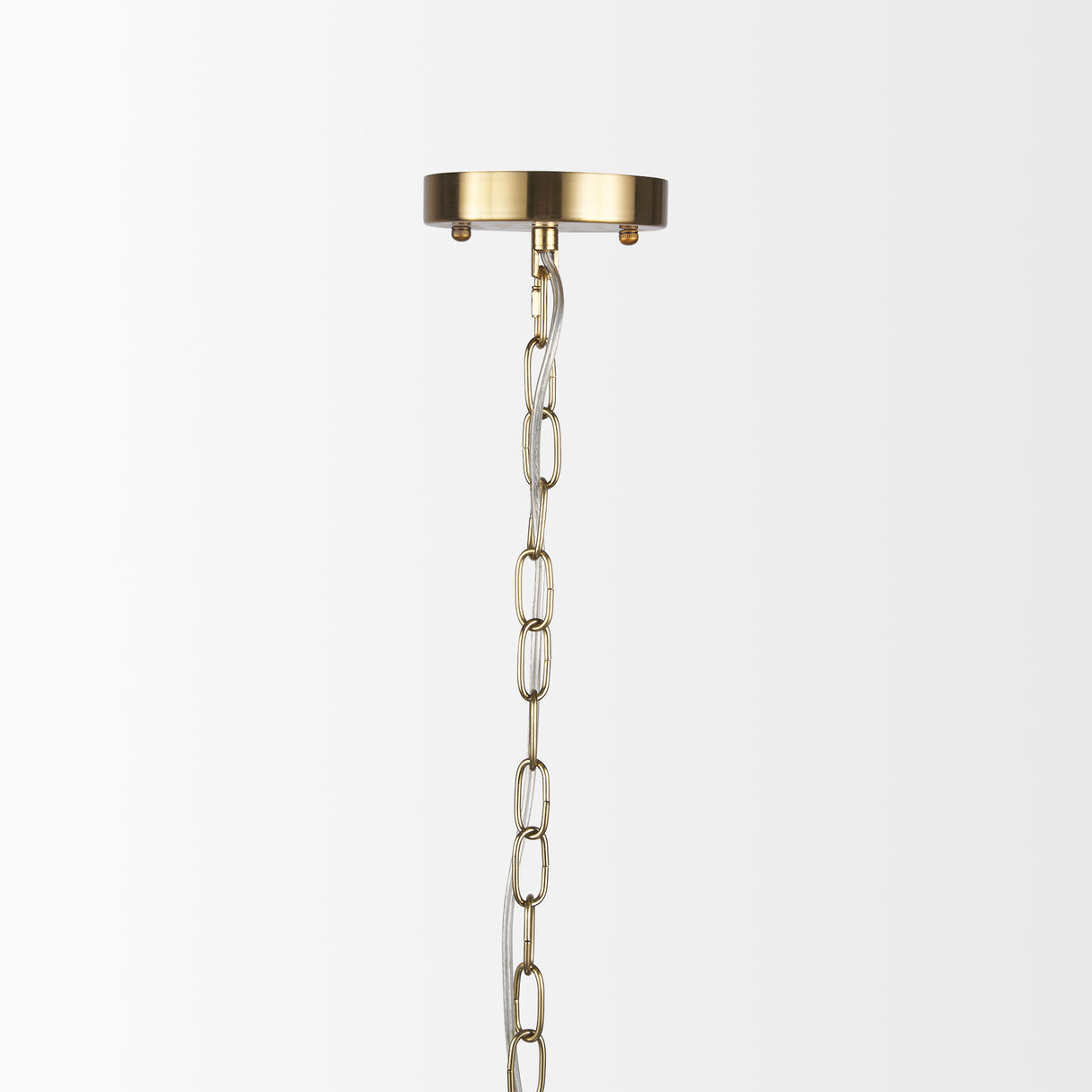 Britton Gold Metal w/ Clear Glass Globe 1-Light Pendant Light from Mercana - Luna Furniture