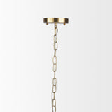 Britton Gold Metal w/ Clear Glass Globe 1-Light Pendant Light from Mercana - Luna Furniture