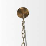 Britton Gold Metal w/ Clear Glass Globe 1-Light Pendant Light from Mercana - Luna Furniture