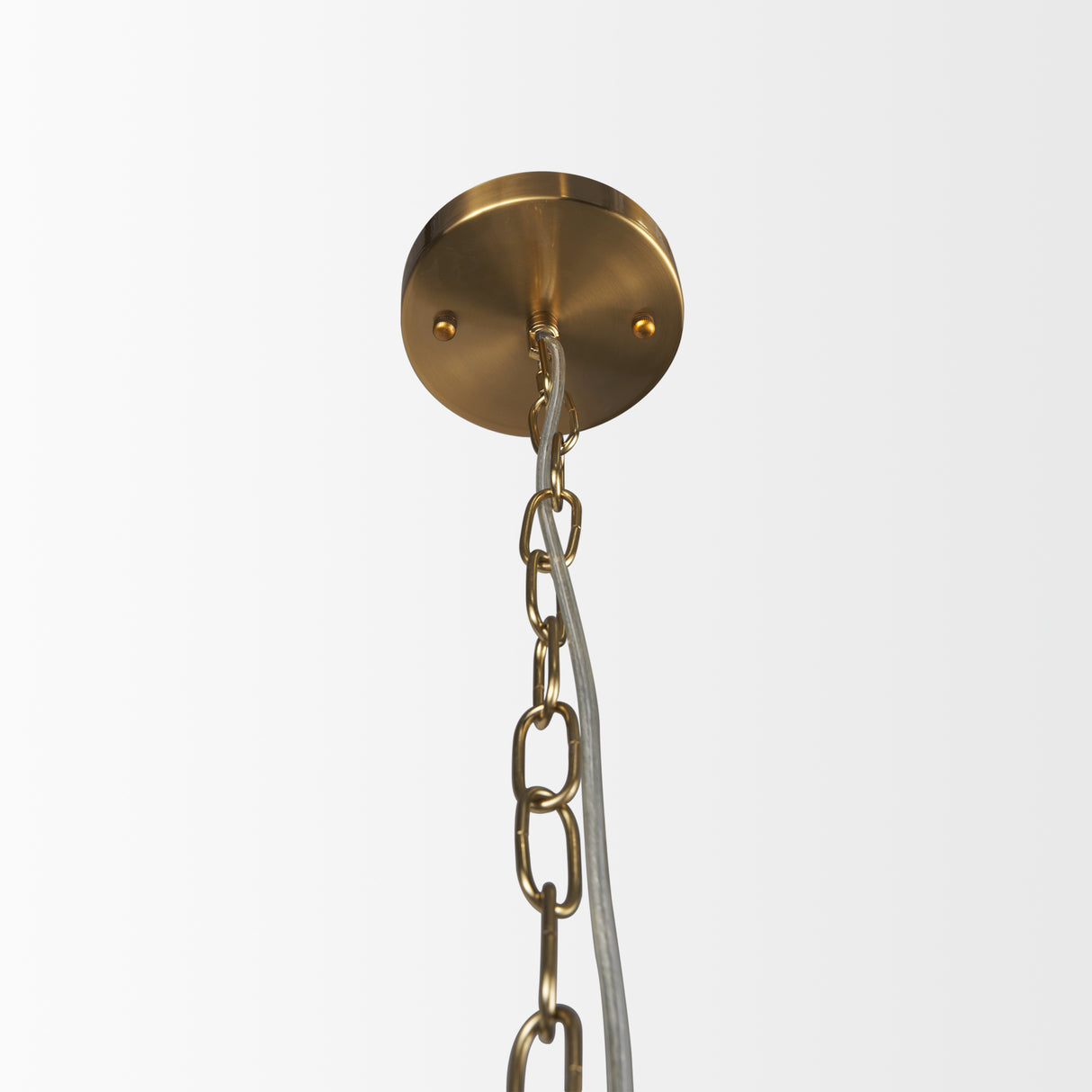 Britton Gold Metal w/ Clear Glass Globes 6-Light Chandelier from Mercana - Luna Furniture