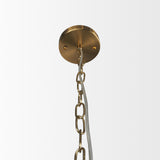 Britton Gold Metal w/ Clear Glass Globes 6-Light Chandelier from Mercana - Luna Furniture