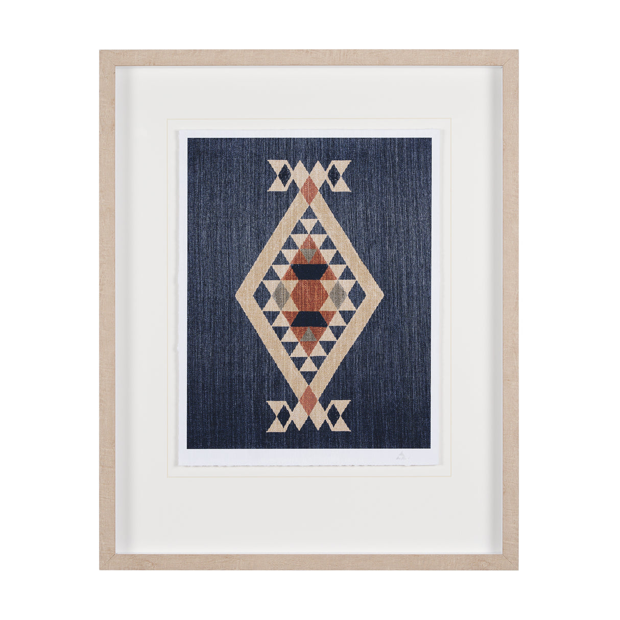 Blue Tapestry I by Mercana Studio a Hand Embelished Textured Framed Art Print Matted under Glass from Mercana - Luna Furniture