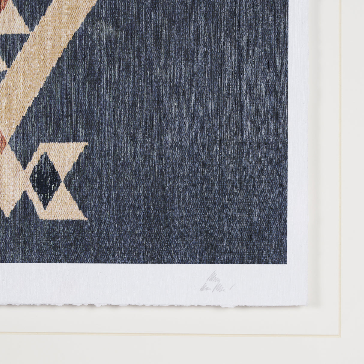 Blue Tapestry I by Mercana Studio a Hand Embelished Textured Framed Art Print Matted under Glass from Mercana - Luna Furniture