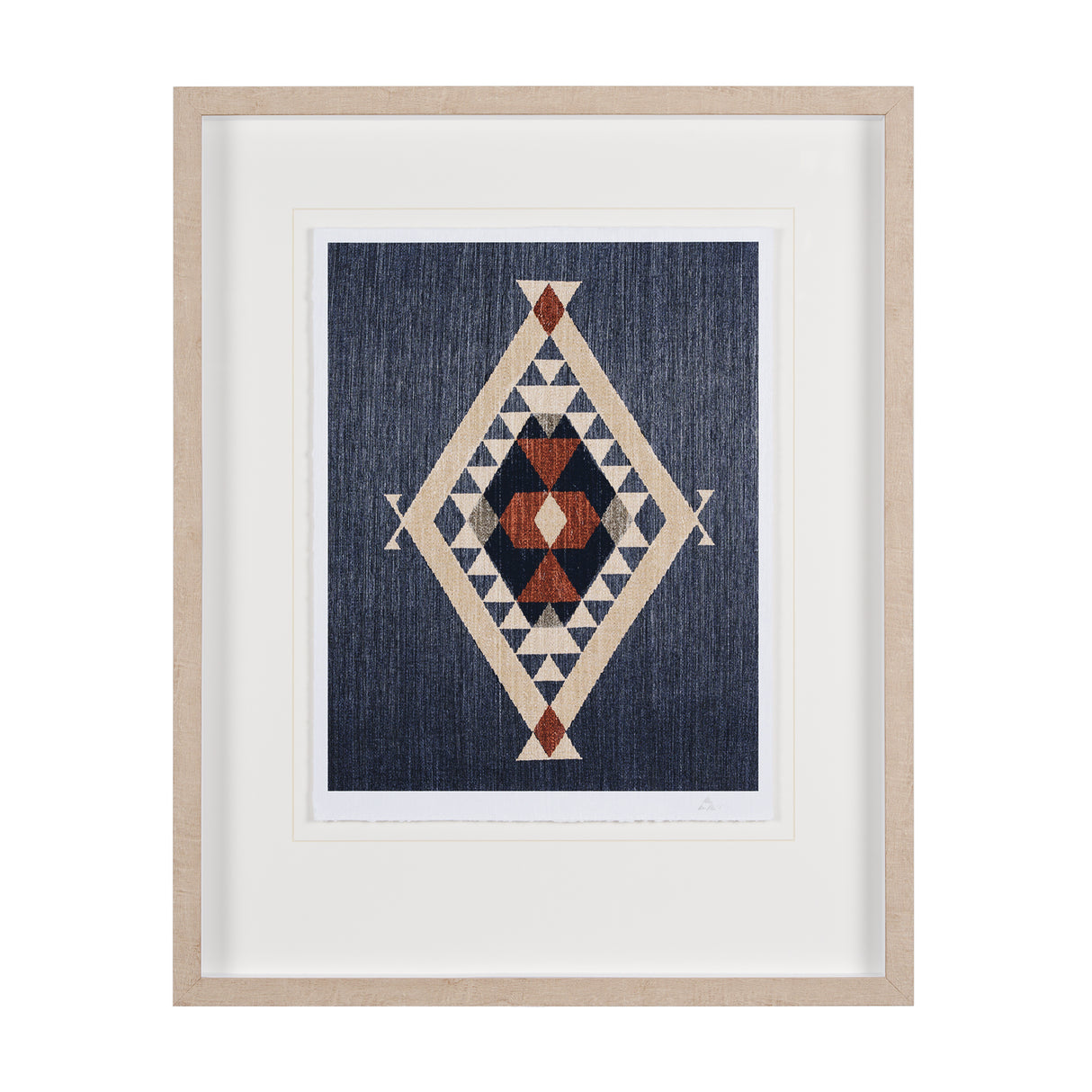 Blue Tapestry II by Mercana Studio a Hand Embelished Textured Framed Art Print Matted under Glass from Mercana - Luna Furniture