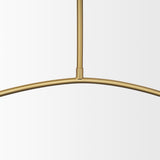 Cybill Brushed Brass w/ White Metal Shades 2-Light Chandelier from Mercana - Luna Furniture