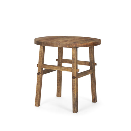 Rosie Large Brown Wood End Table from Mercana - Luna Furniture