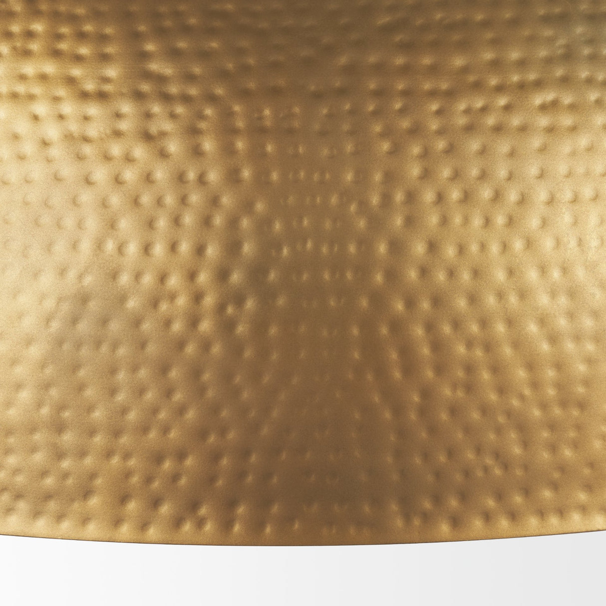 Karina 36" Round Brass-tone Hammered Metal Dome Pendant Light from Mercana - Luna Furniture