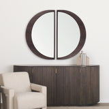 Celeste Dark Brown Wood Large Mirror from Mercana - Luna Furniture