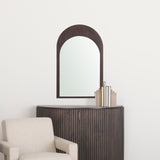 Celeste Dark Brown Wood Arched Mirror from Mercana - Luna Furniture