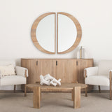 Celeste Light Brown Wood Large Mirror from Mercana - Luna Furniture
