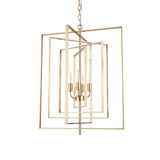 Colleen Antiqued Gold Metal 4-Light Chandelier from Mercana - Luna Furniture