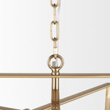 Colleen Antiqued Gold Metal 4-Light Chandelier from Mercana - Luna Furniture