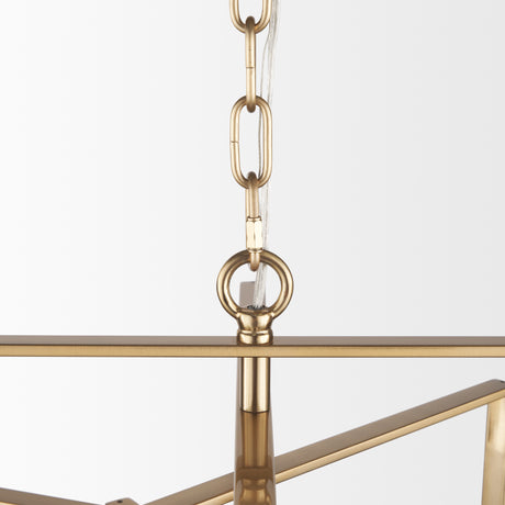 Colleen Antiqued Gold Metal 4-Light Chandelier from Mercana - Luna Furniture