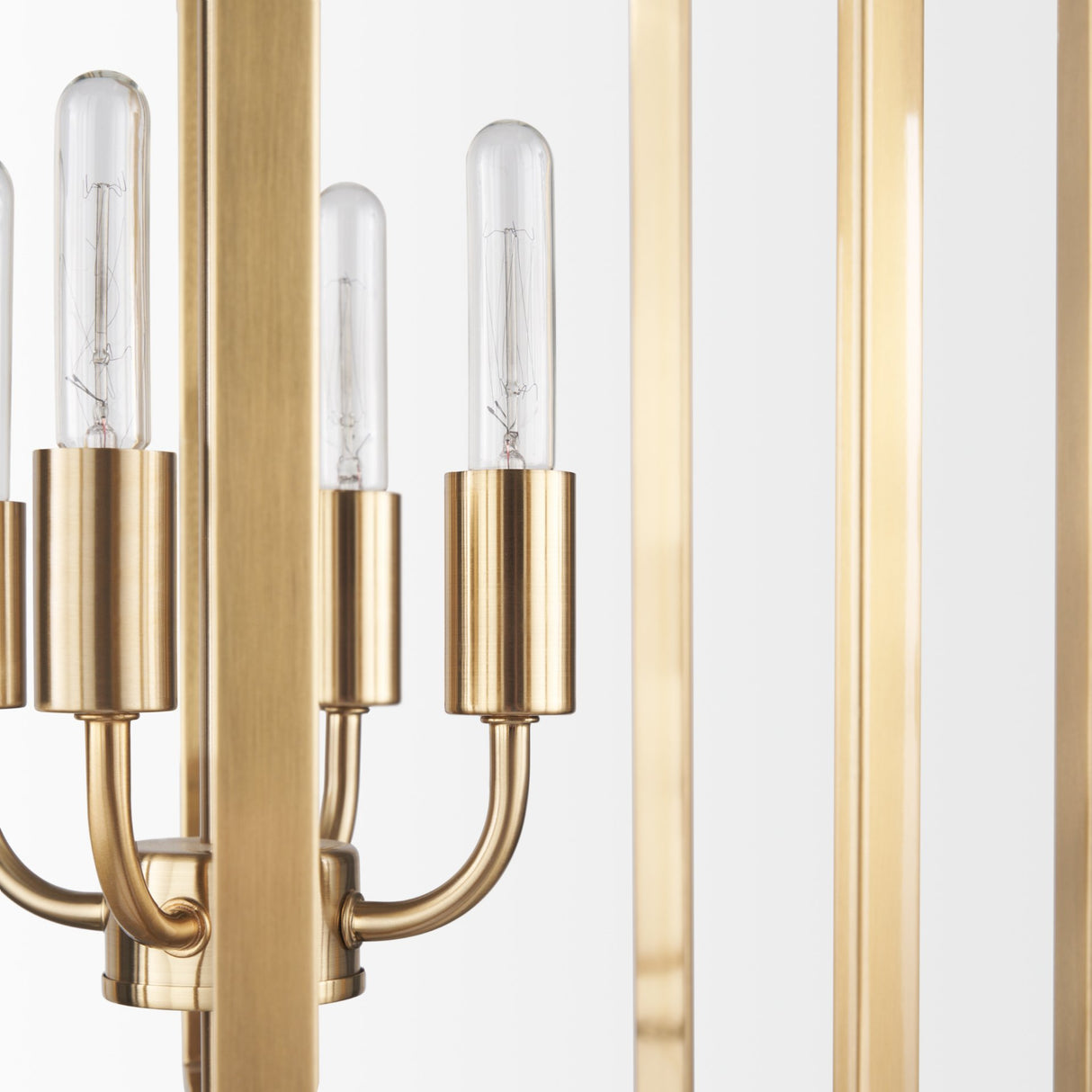 Colleen Antiqued Gold Metal 4-Light Chandelier from Mercana - Luna Furniture