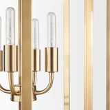 Colleen Antiqued Gold Metal 4-Light Chandelier from Mercana - Luna Furniture