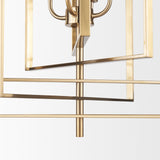 Colleen Antiqued Gold Metal 4-Light Chandelier from Mercana - Luna Furniture
