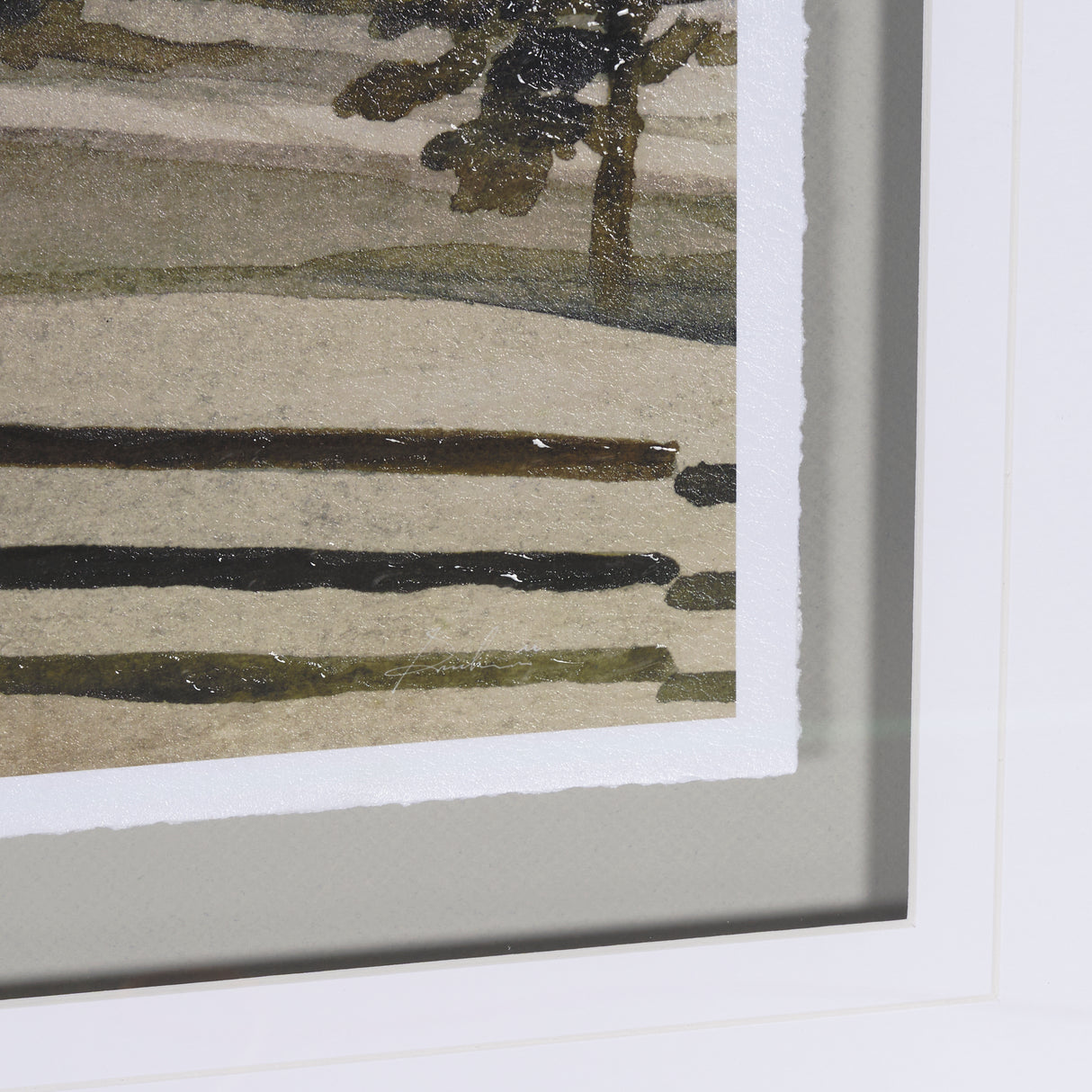 Watercolor Sketch III by Mercana Studio Hand Embellished Textured Framed Art Print Matted under Glas from Mercana - Luna Furniture