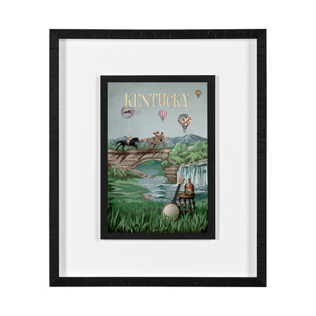 Kentucky Go USA (M) by Mercana Studio a Framed Art Print Matted under Glass from Mercana - Luna Furniture