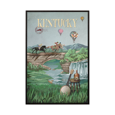 Kentucky Go USA (SM) by Mercana Studio a Hand Embellished Decograph Framed Art Print from Mercana - Luna Furniture