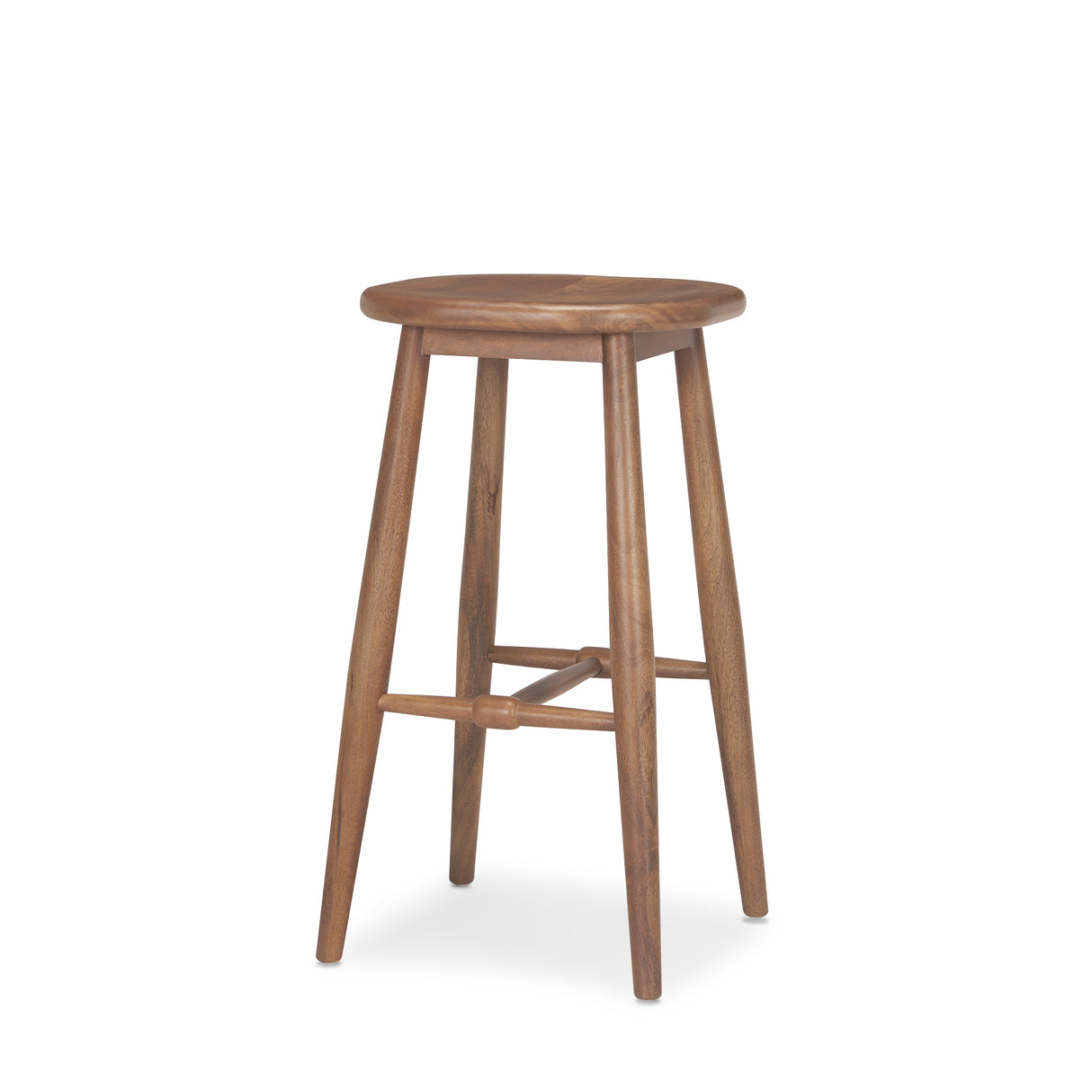 Ernest Medium Brown Wood Bar Stool from Mercana - Luna Furniture