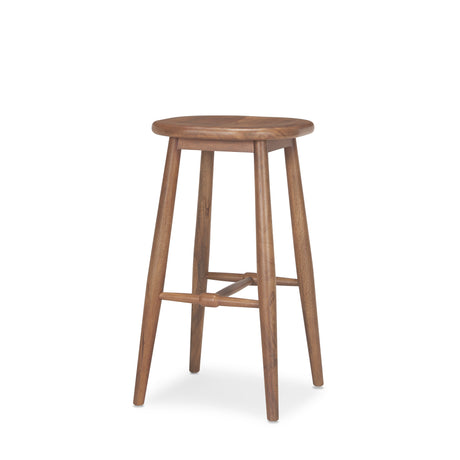 Ernest Medium Brown Wood Bar Stool from Mercana - Luna Furniture
