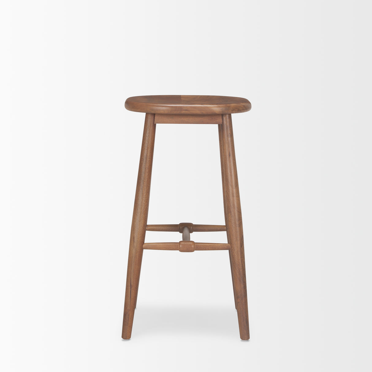 Ernest Medium Brown Wood Bar Stool from Mercana - Luna Furniture