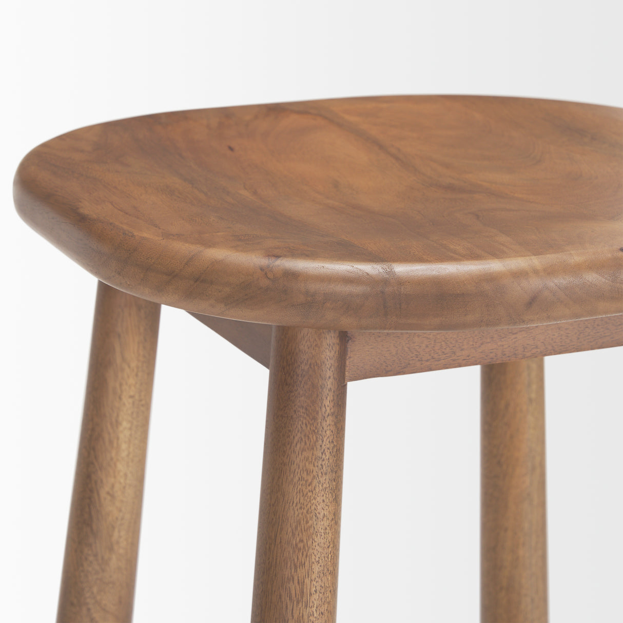 Ernest Medium Brown Wood Bar Stool from Mercana - Luna Furniture