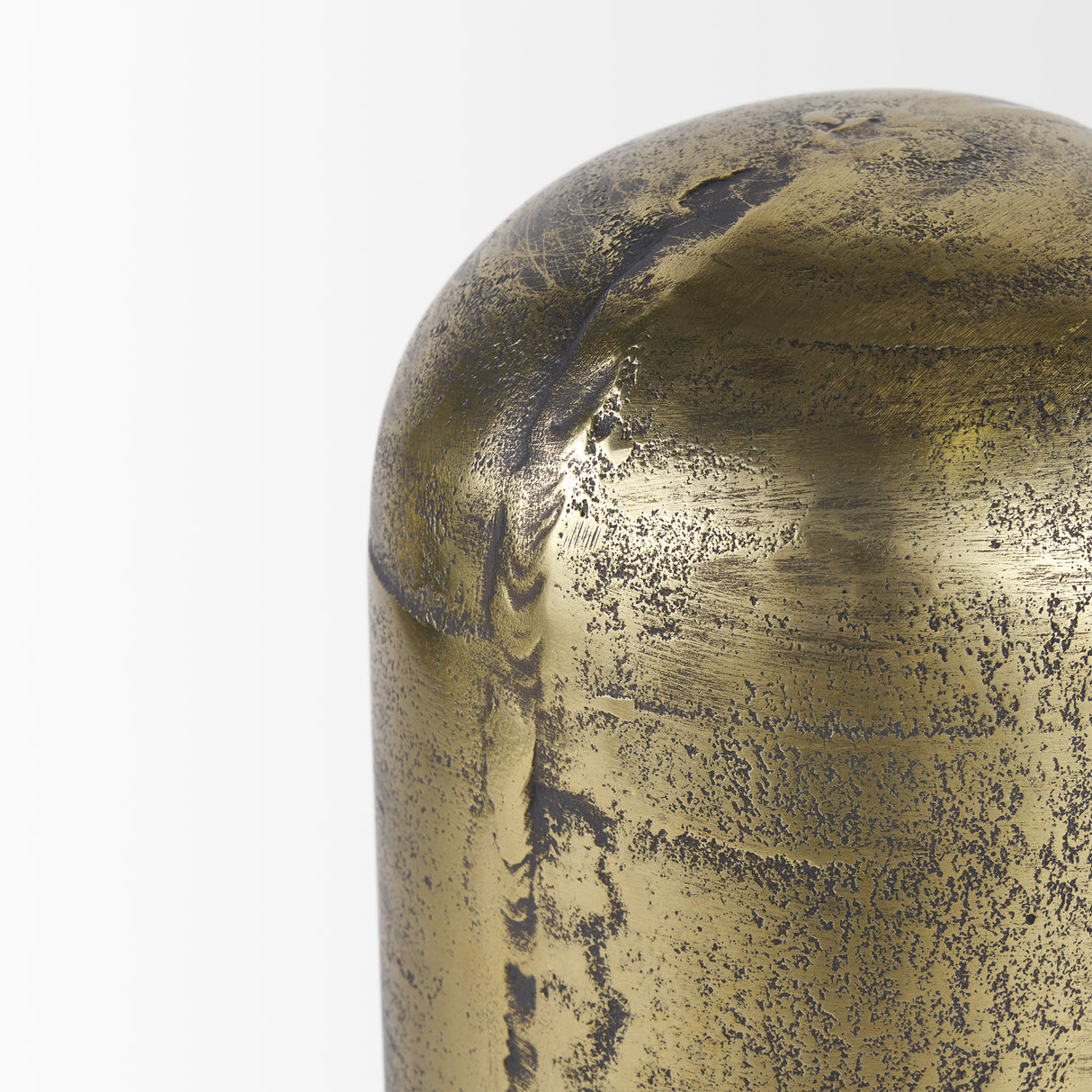 Quonset Extra Tall Brass Finished Aluminum Metal Pillar Object from Mercana - Luna Furniture