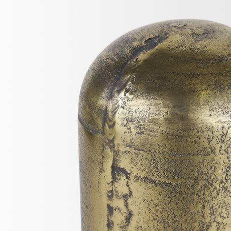Quonset Extra Tall Brass Finished Aluminum Metal Pillar Object from Mercana - Luna Furniture