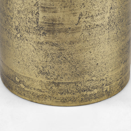 Quonset Extra Tall Brass Finished Aluminum Metal Pillar Object from Mercana - Luna Furniture