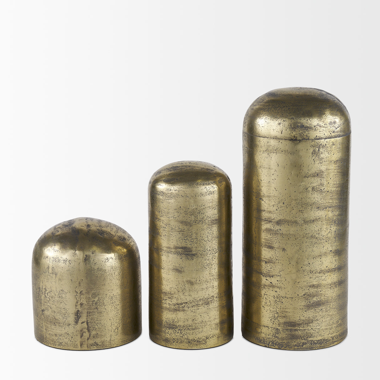 Quonset Extra Tall Brass Finished Aluminum Metal Pillar Object from Mercana - Luna Furniture