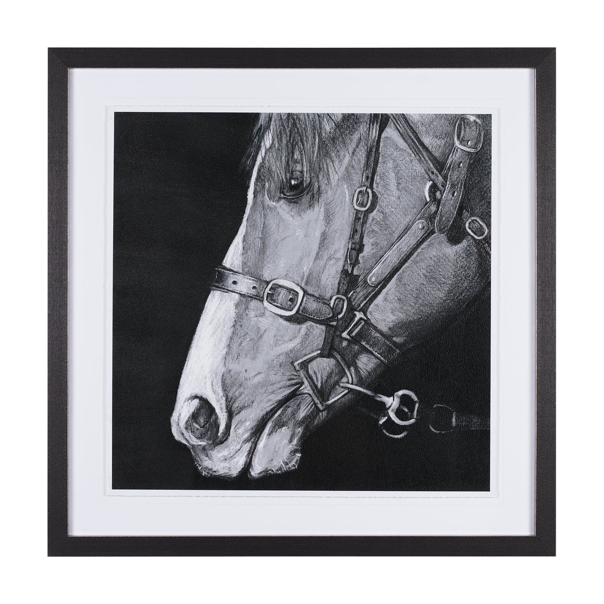 Equestrian Portrait by Mercana Studio Hand Embellished Textured Framed Photo Art Print Matted under from Mercana - Luna Furniture