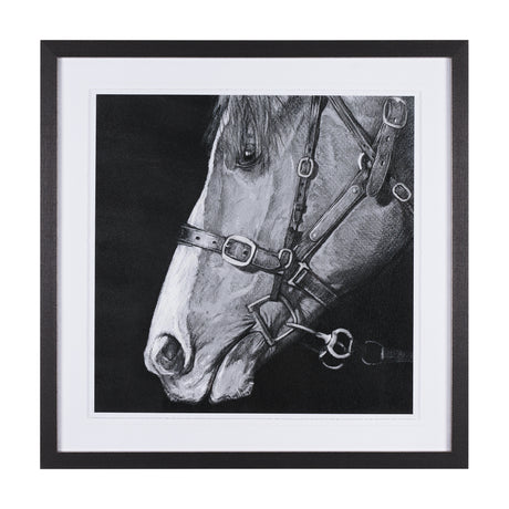 Equestrian Portrait by Mercana Studio Hand Embellished Textured Framed Photo Art Print Matted under from Mercana - Luna Furniture