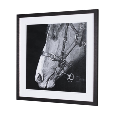 Equestrian Portrait by Mercana Studio Hand Embellished Textured Framed Photo Art Print Matted under from Mercana - Luna Furniture