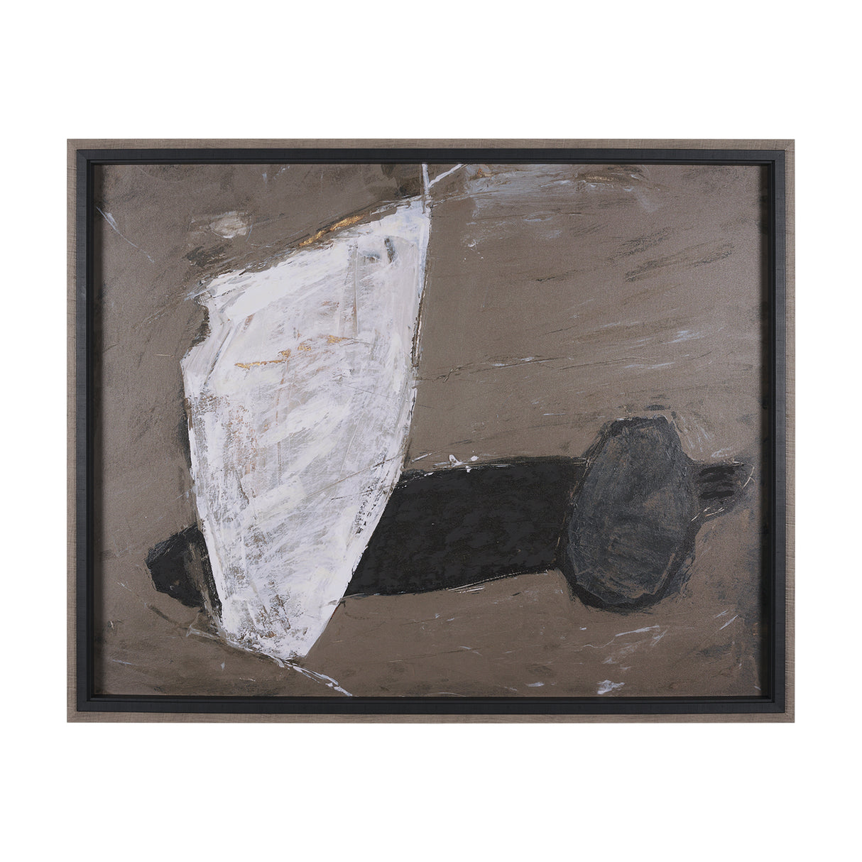 Shaped & Balance I by Mercana Studio a Hand Embellished Textured Framed Art Print from Mercana - Luna Furniture
