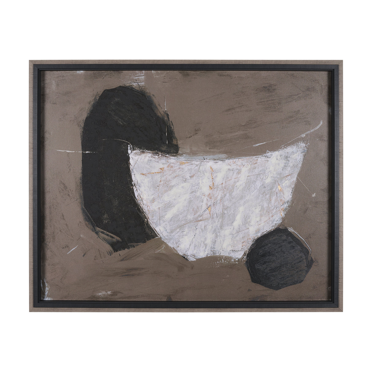 Shaped & Balance II by Mercana Studio a Hand Embellished Textured Framed Art Print from Mercana - Luna Furniture