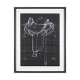 Horse Seat Black I by Mercana Studio a Hand Embellished Textured Framed Art Print from Mercana - Luna Furniture