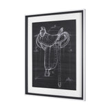 Horse Seat Black I by Mercana Studio a Hand Embellished Textured Framed Art Print from Mercana - Luna Furniture