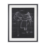 Horse Seat Black II by Mercana Studio a Hand Embellished Textured Framed Art Print from Mercana - Luna Furniture